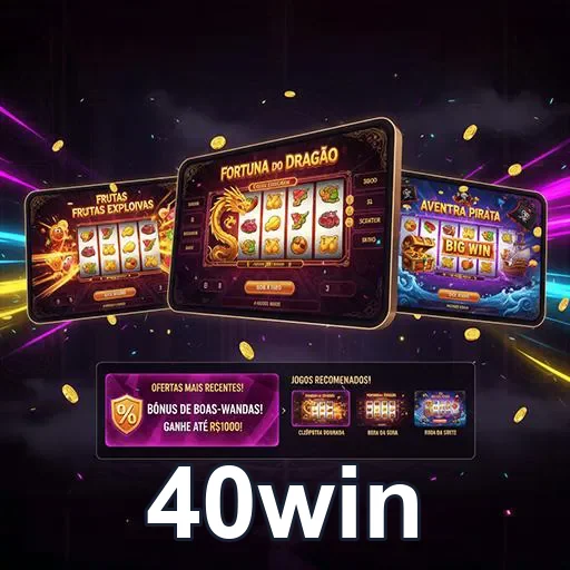 Imagem do site 40win mostrando a página inicial com foco no conteúdo de reforço escolar